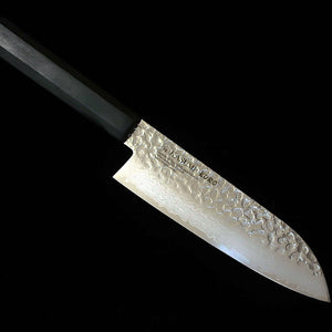 SUMIKAMA Santoku Knife, Molybdenum Steel, Damascus Steel, Laminated Reinforced Wooden Handle, KURO KR-35017 (170mm)