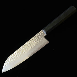 SUMIKAMA スミカマ santoku acero molibdeno, damasco, mango de madera laminada reforzada KURO KR-35017 (170 mm)