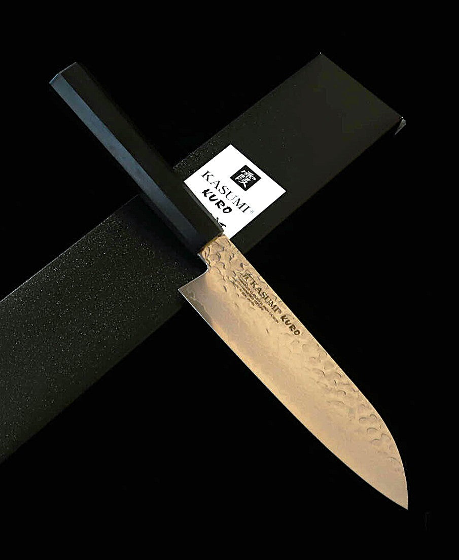 スミカマSUMIKAMA 三徳 モリブデン鋼 ダマスカス 積層強化木柄 KURO  KR-35017 （170mm）