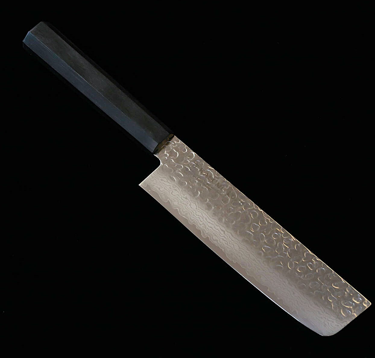 Sumikama SUMIKAMA – Nakiri – Acier au molybdène – Damas – Manche en bois stratifié renforcé KURO KR-36017 (170 mm)