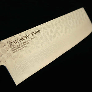 SUMIKAMA Sumakama Nakiri acier au molybdène damas, manche en bois renforcé stratifié noir KURO KR‑36017 (170 mm)