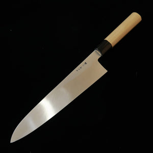 Miura Obidama Single-bevel Gyuto White No.2 Steel Full Kasumi Finish Octagonal Magnolia Wood Handle (210/240 mm)