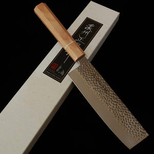V.ROAD Nōshū Masatsune nakiri VG10 martelé, damas 33 couches, manche stratifié renforcé blanc×blanc (170 mm)