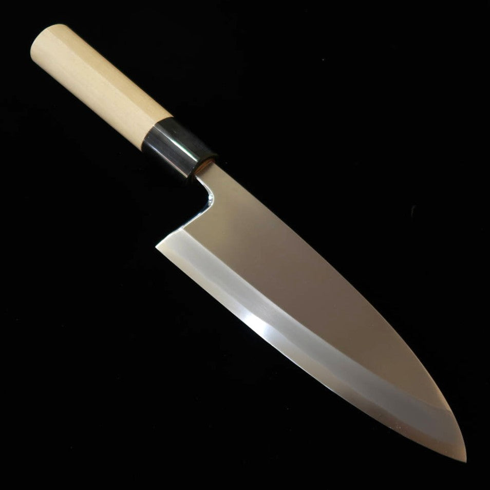Miura MIURA Deba acero Shirogami nº2, acabado jō-kasumi, mango de magnolia y castaño (150/165/180/195 mm)