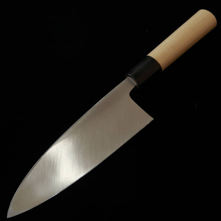 Miura Deba – Acier Shirogami n°2 Jo-Kasumi – Manche en Magnolia en forme de Châtaigne (150 mm / 165 mm)