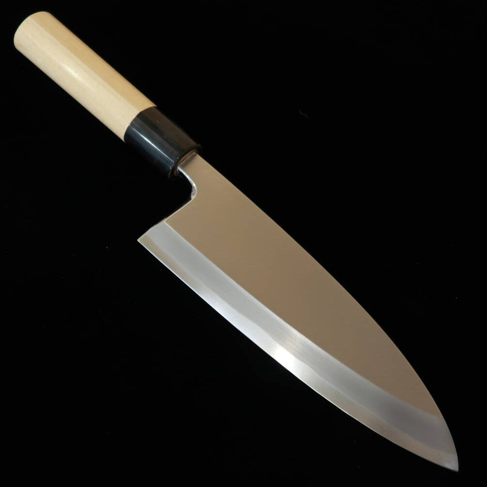 Miura Deba – Acier Shirogami n°2 Jo-Kasumi – Manche en Magnolia en forme de Châtaigne (150 mm / 165 mm)