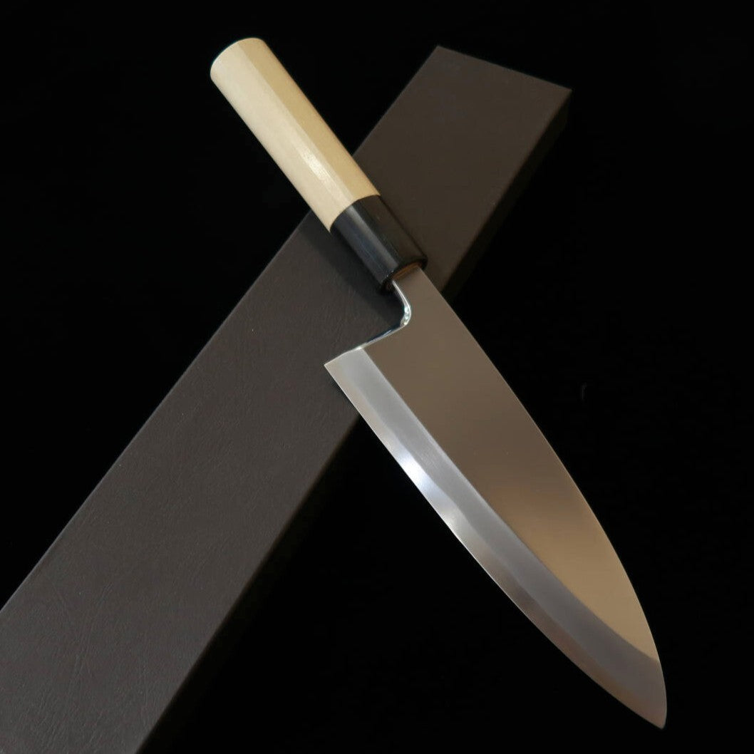 Miura MIURA Deba acero Shirogami nº2, acabado jō-kasumi, mango de magnolia y castaño (150/165/180/195 mm)