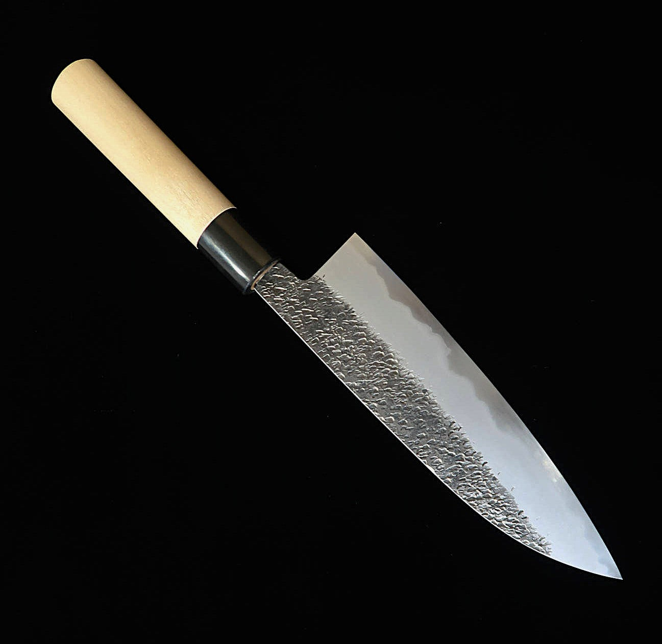 宮崎鍛冶屋  MIYAZAKI KAJIYA  青紙二号 多層軟鉄本割込 -椿- 牛刀 -栗型朴柄 (200mm)