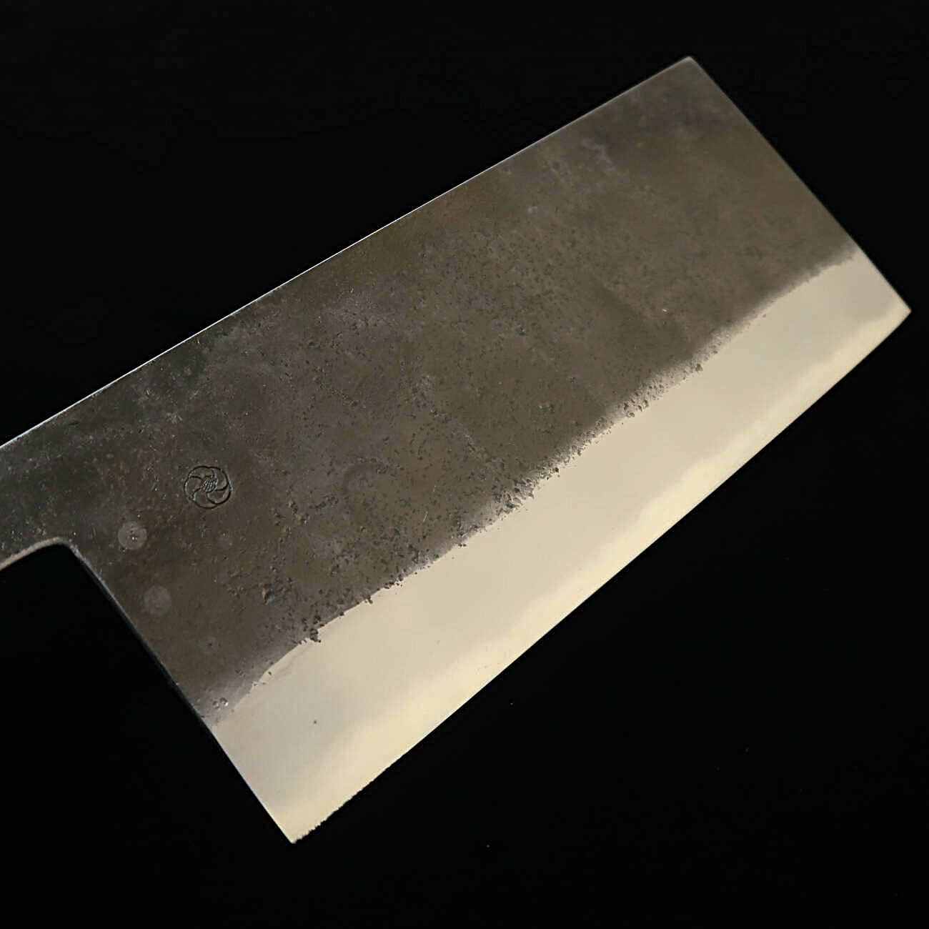 宮崎鍛冶屋  MIYAZAKI KAJIYA 青紙スーパー 軟鉄本割込 -椿- 中華包丁 -朴八角柄 (200mm)