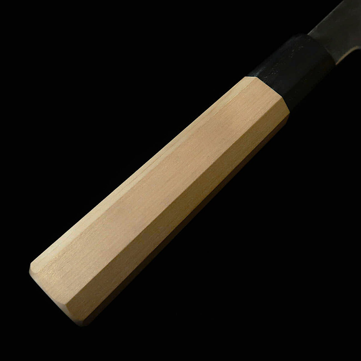 Miyazaki Kajiya Aogami Super Soft Iron Laminated Chinese Chef's Knife - Camellia - Magnolia Octagonal Handle (200mm)