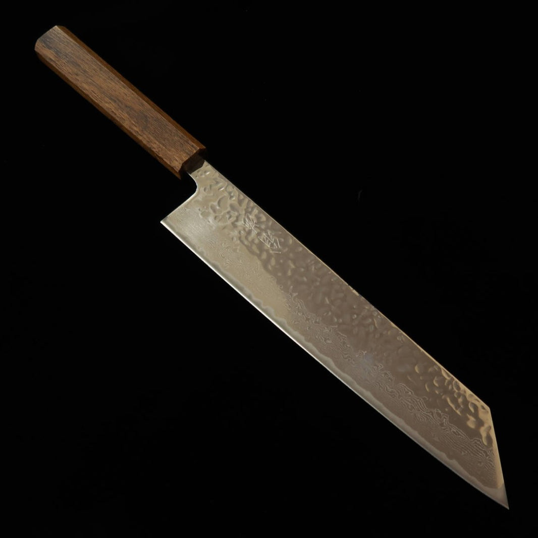 HADO Hado Okina-ryu AUS-10 Tsuchime espelhada Damasco cabo de carvalho preto K-tip Gyuto (240mm)