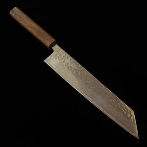 HADO Hado Okina-ryu AUS-10 Tsuchime espelhada Damasco cabo de carvalho preto K-tip Gyuto (240mm)