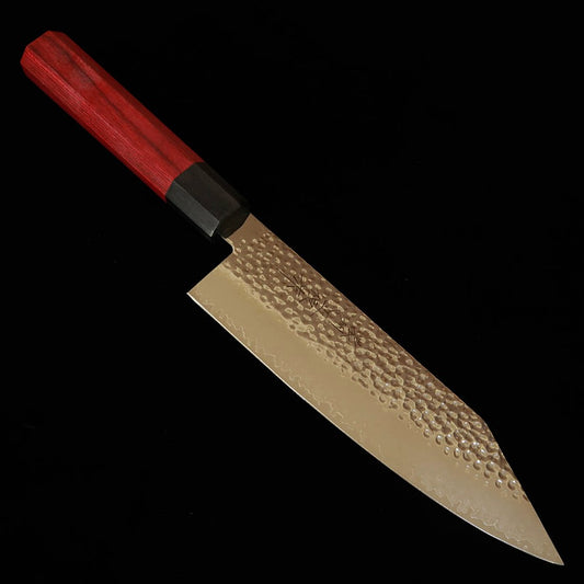 Nosyu Masamune Kiritsuke, VG10 Tsuchime 33-Layer Damascus, Laminated Reinforced Handle Red x Black (180mm)
