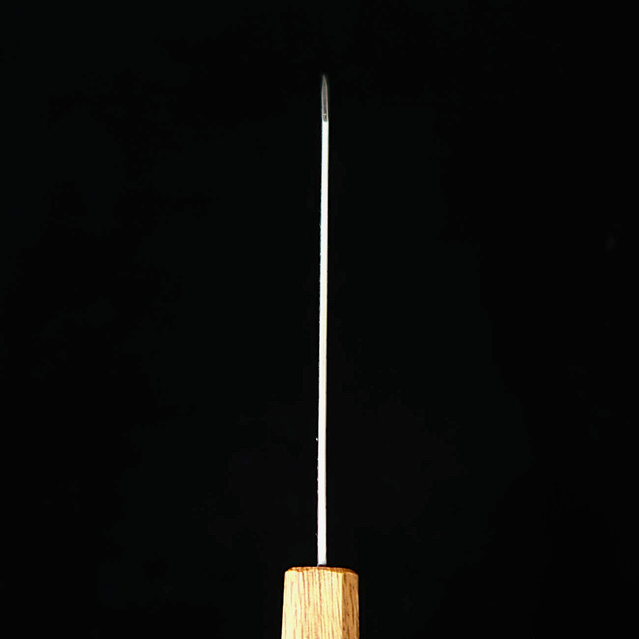 宮崎鍛冶屋  MIYAZAKI KAJIYA ZA18 鎚目ダマスカス サブゼロ - 椿 - 文化 - 焼漆樫柄 （180mm）