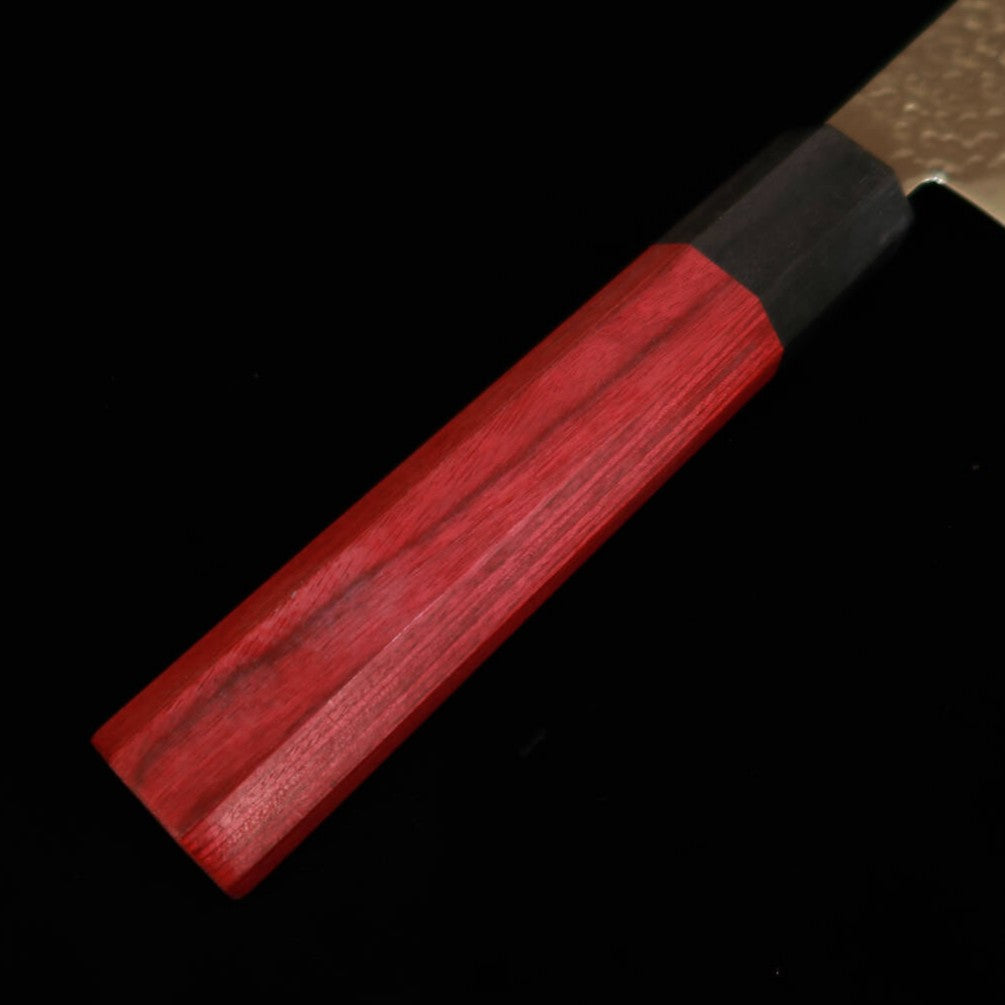 V.ROAD Nosyu Masamune Kiritsuke, VG10 Tsuchime 33-Layer Damascus, Laminated Reinforced Handle Red x Black (180mm)