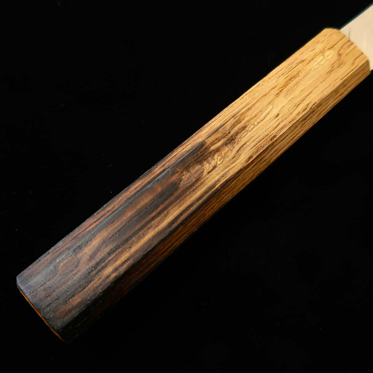 宮崎鍛冶屋  MIYAZAKI KAJIYA ZA18 鎚目ダマスカス サブゼロ - 椿 - 切付牛刀 - 焼漆樫柄 （240mm）