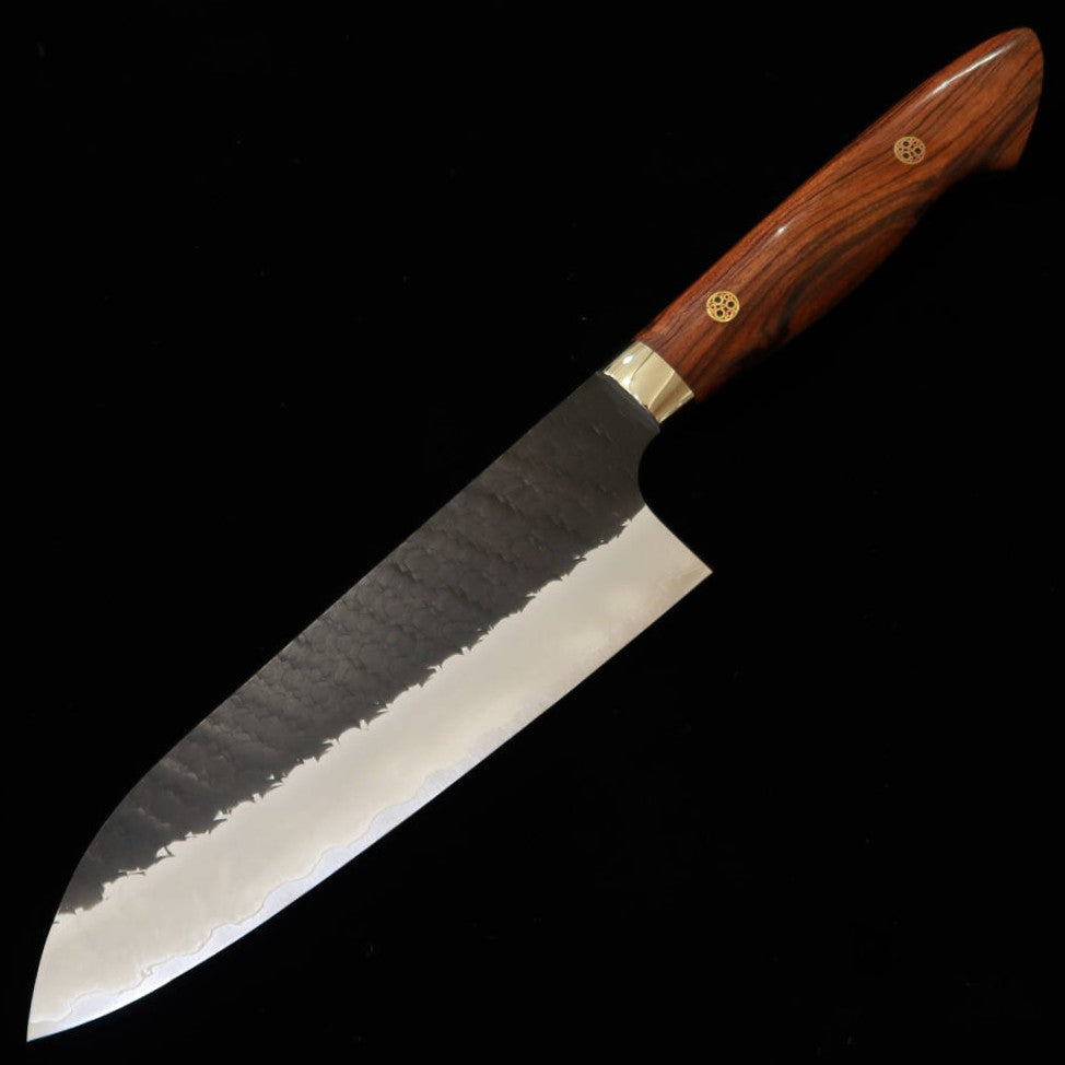 Couteau Gyuto NIGARA, Acier SG2 Kurouchi Tsuchime, Manche en Ironwood (210 mm)