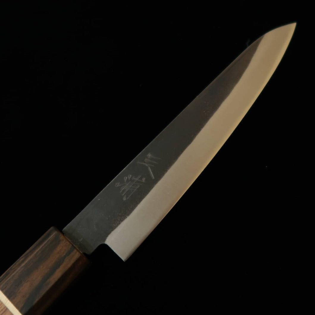 三浦 MIURA ペティ 草薙 青紙一号ステン割込み 黒仕上げ SGW八角柄（150㎜）