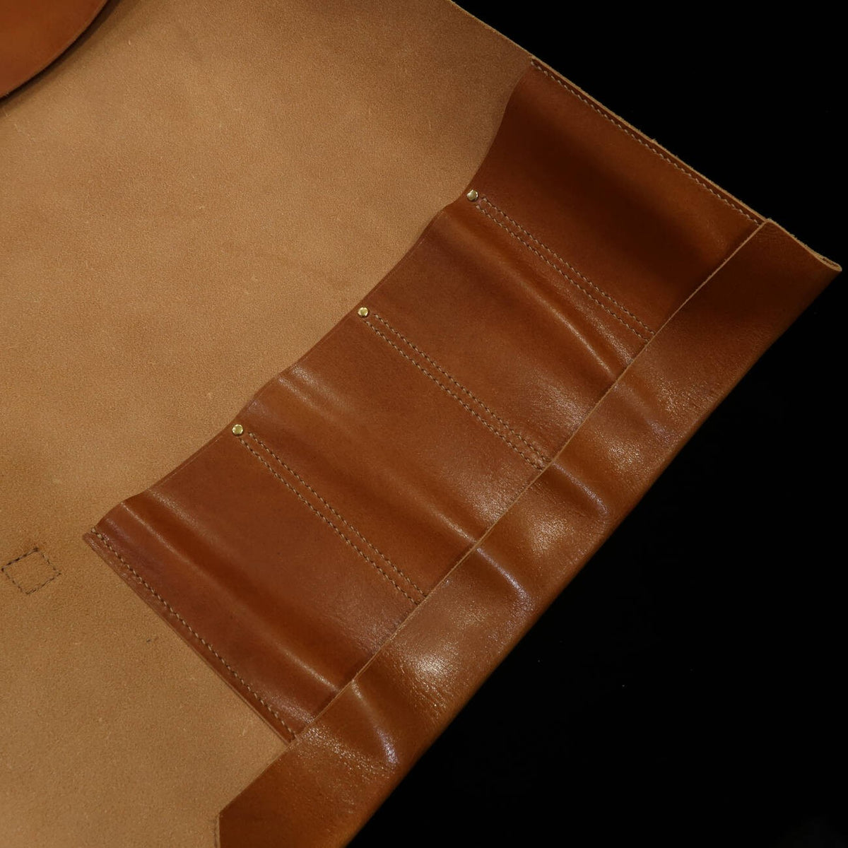 Leather Knife Roll Long Lasteing Leather 4 Colors 4P (Bordeaux/Brown/Navy/Black)