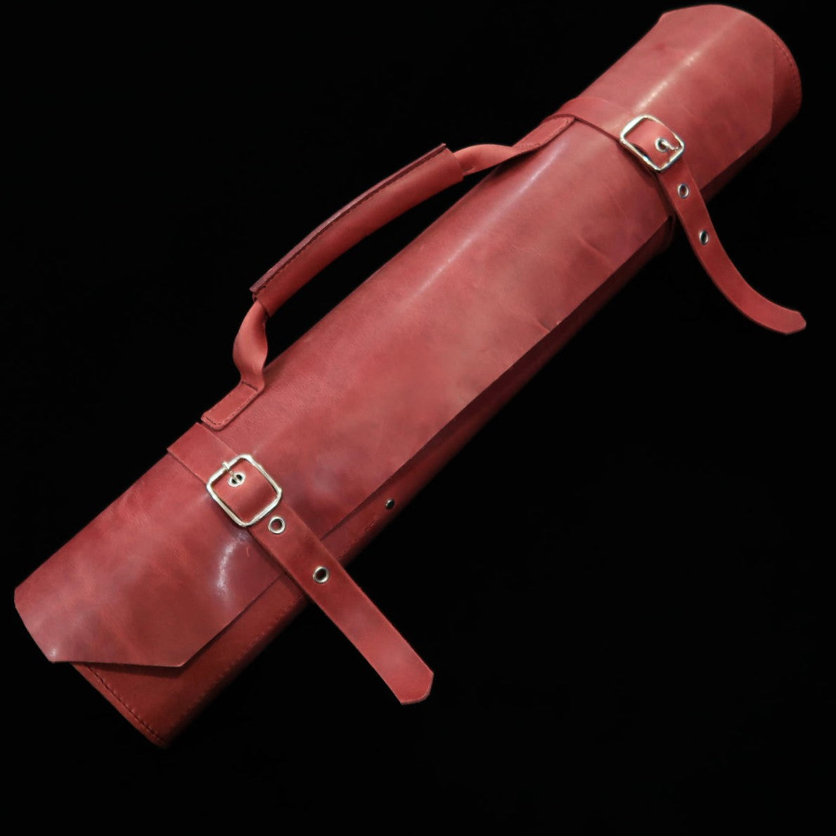 Leather Knife Roll Long Lasteing Leather 4 Colors 4P (Bordeaux/Brown/Navy/Black)