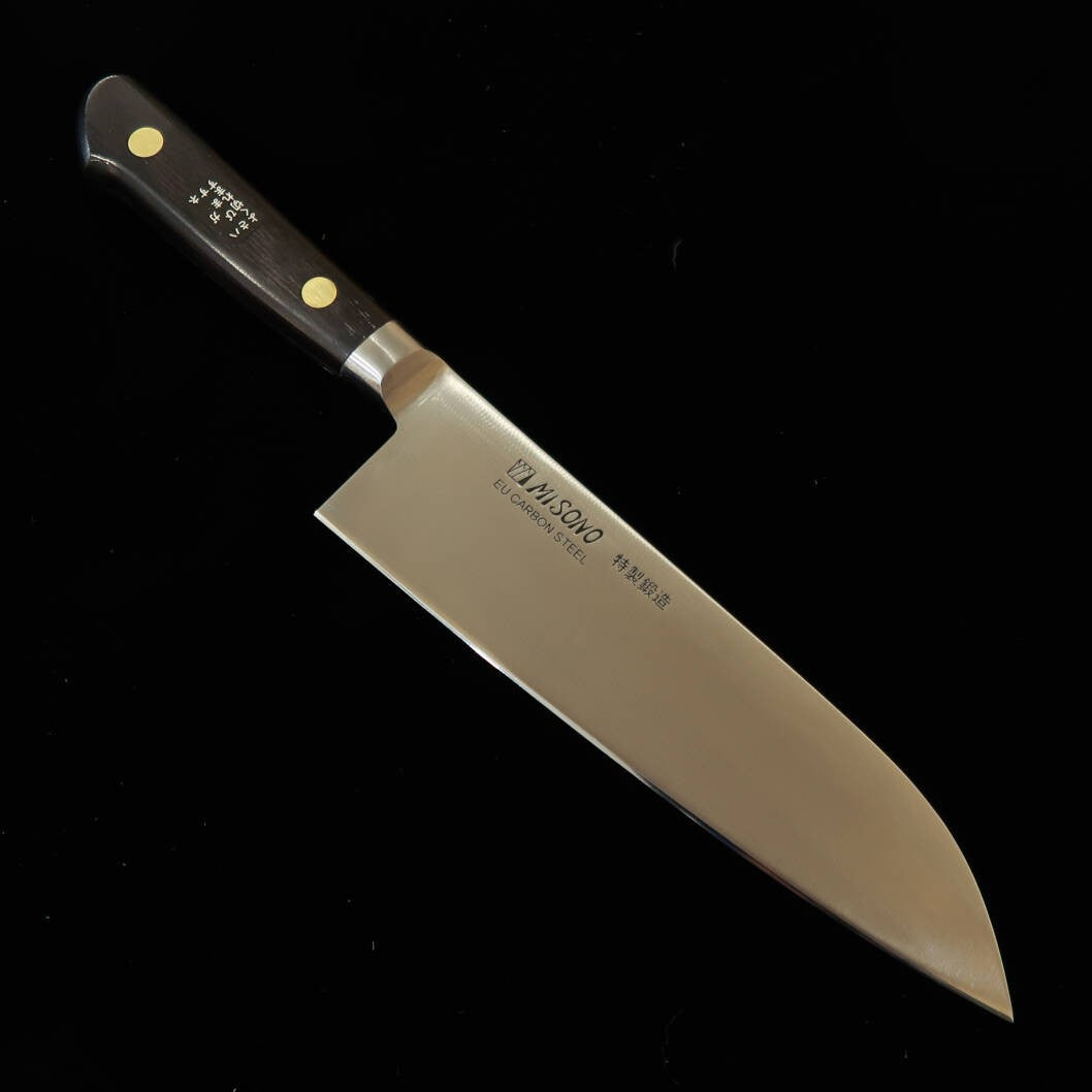 ミソノMISONO EUカーボン  三徳 黒合板柄 (180mm)