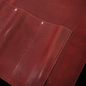 Leather Knife Roll Long Lasteing Leather 4 Colors 4P (Bordeaux/Brown/Navy/Black)