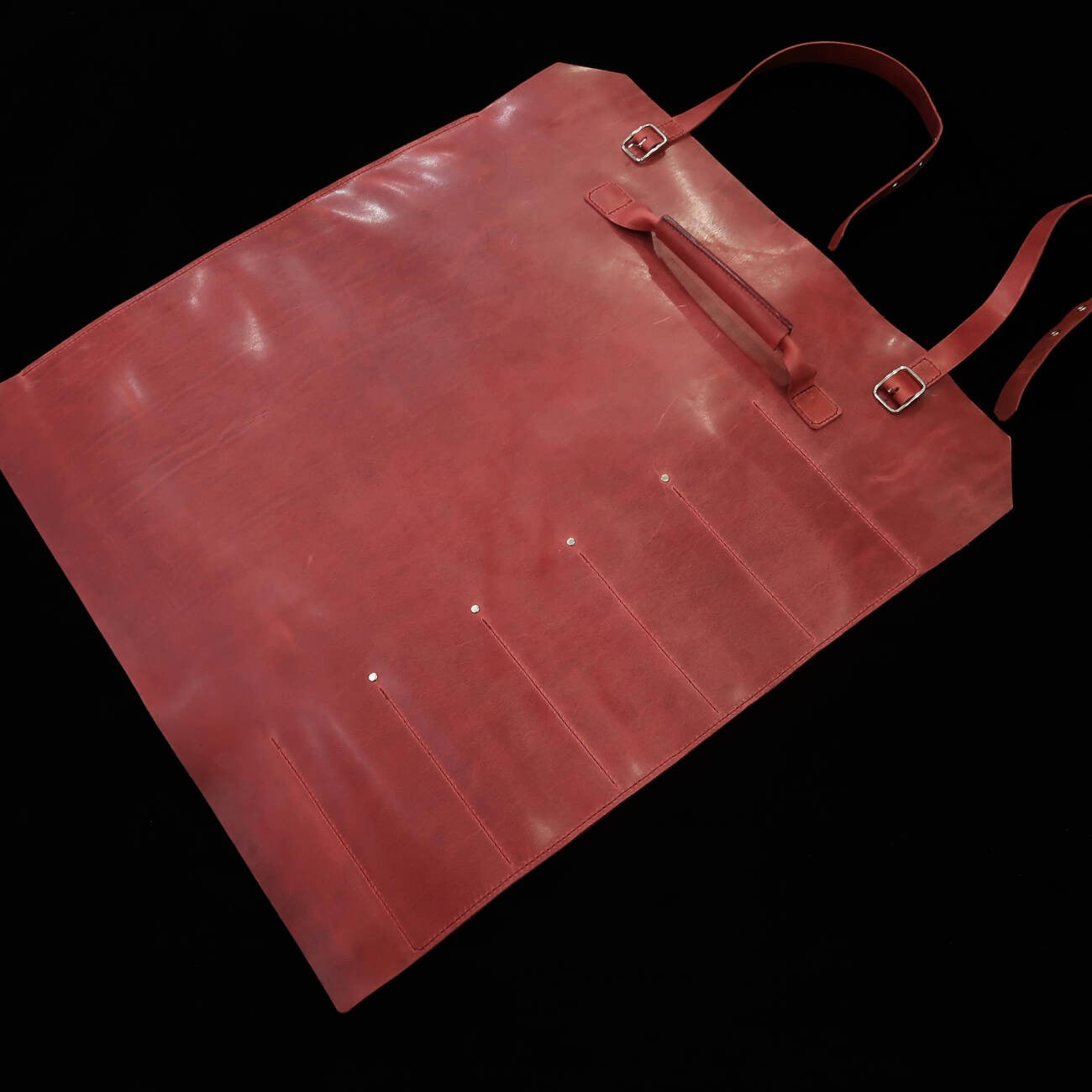Rolo de facas em couro Long Lasting Leather com 4 opções de cores (Bordeaux/Marrom/Marinho/Preto)