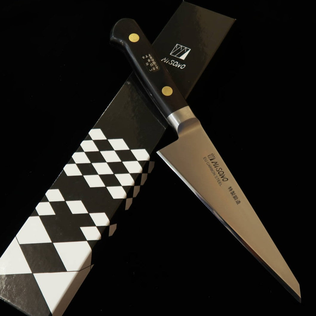 ミソノMISONO  ツバ付　ボーニング骨スキ角型 大 EU鋼（165mm）