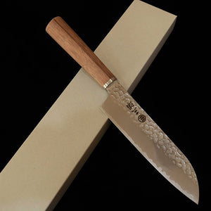 MIURA santoku VG10 martillado, mango de nogal (165 mm)