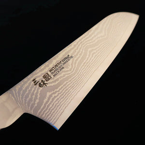 [New Standard] ZANMAI MCUSTA Classic 3 Damascus Santoku, Black (180mm)