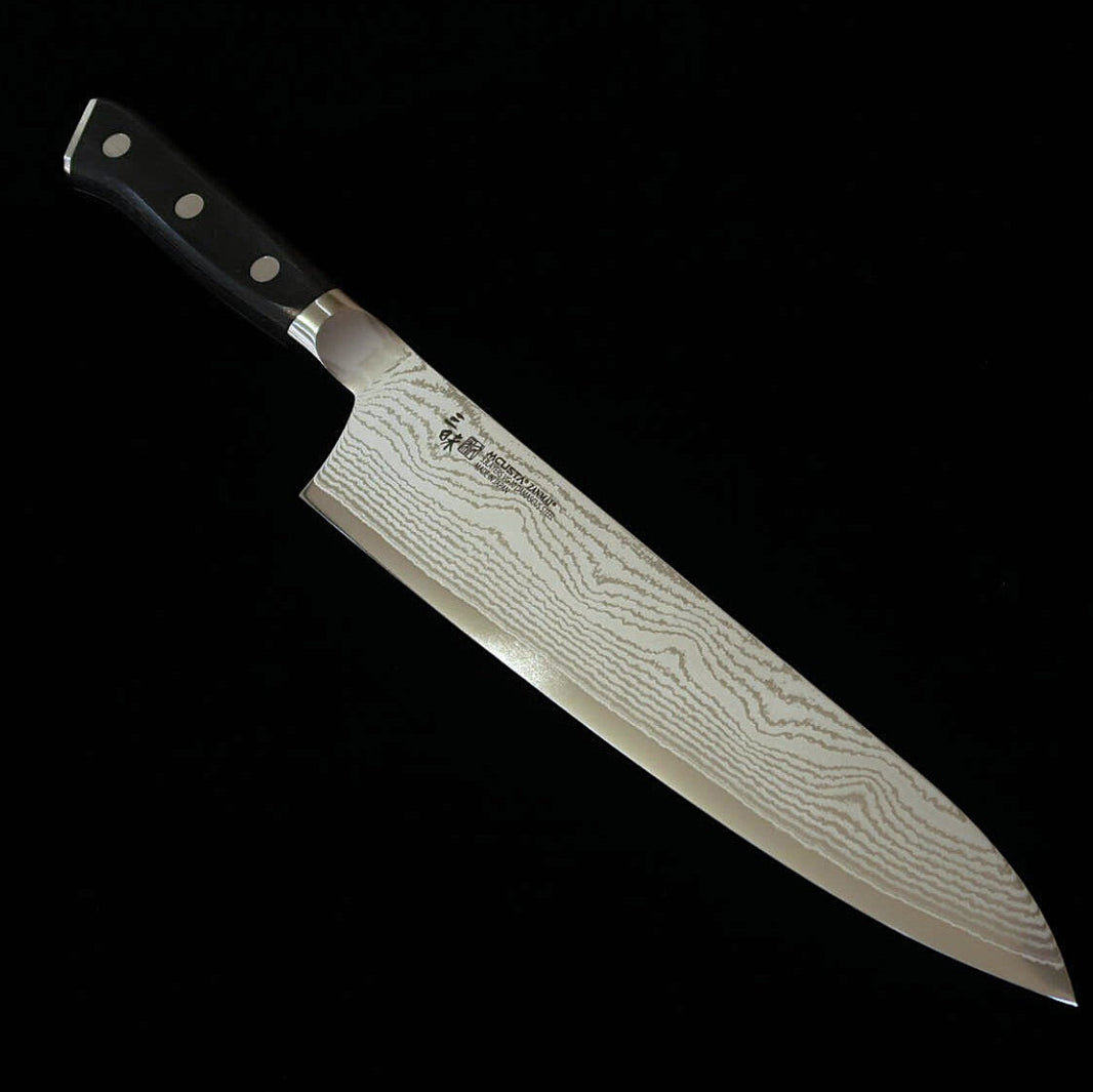 [Novo padrão] MCUSTA ZANMAI Classic III Damascus gyuto preto (180/210/240 mm)