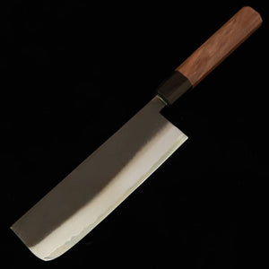 KAGEKIYO Nakiri, Shirogami no.2 Kurouchi, Walnut Handle (165mm)