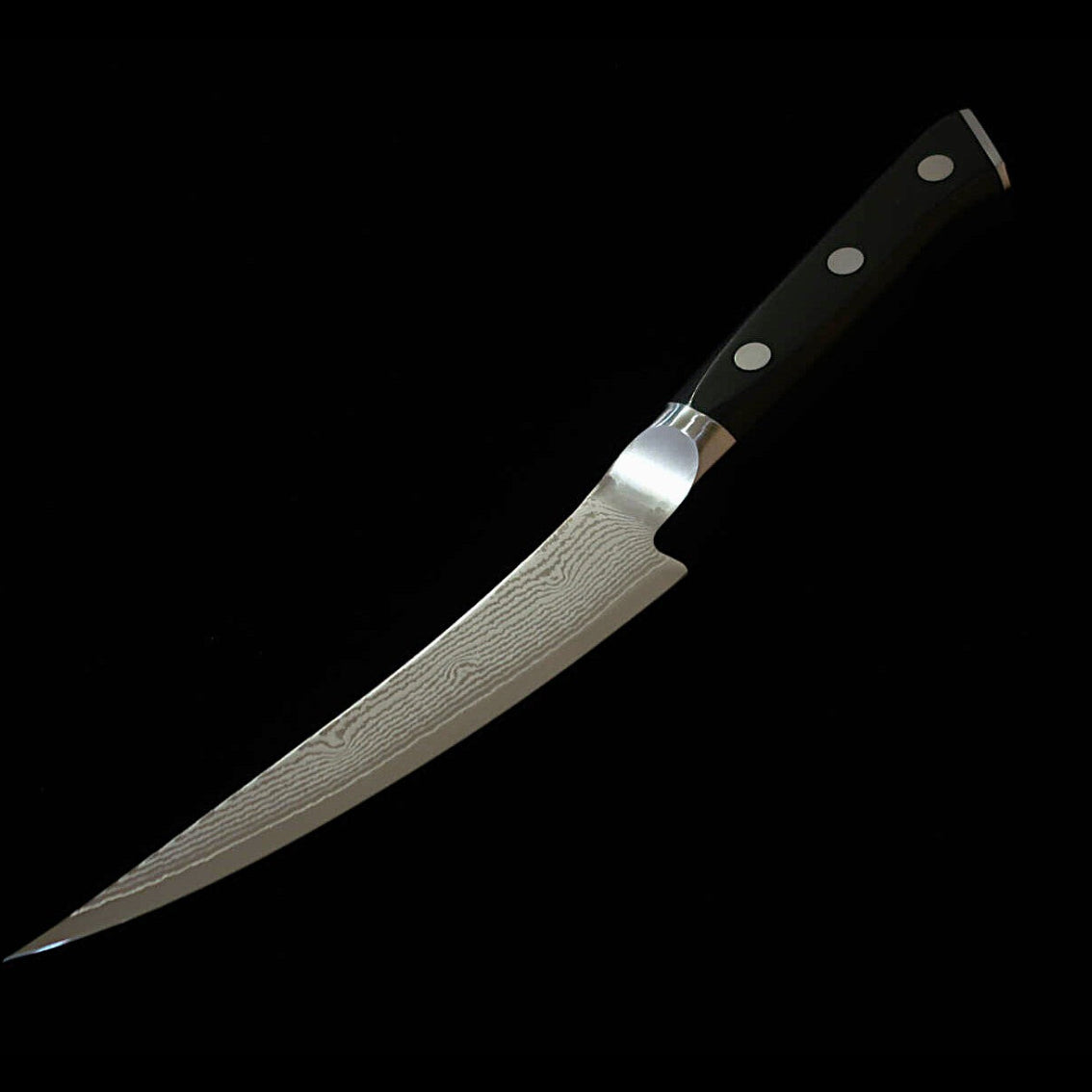 [Nouvel incontournable] Zanmai (Mcusta) Classic Pro Damascus – Couteau à désosser – Noir (165 mm)