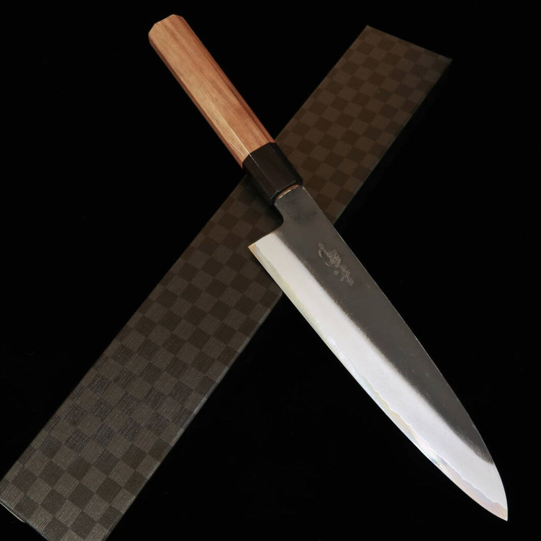景清KAGEKIYO 牛刀 青紙二号 黒打ち ウォルナット柄（210mm）