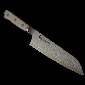 [Novo padrão] MCUSTA ZANMAI Zanmai Classic 3 Damasco – Santoku com cabo em Corian (180 mm)