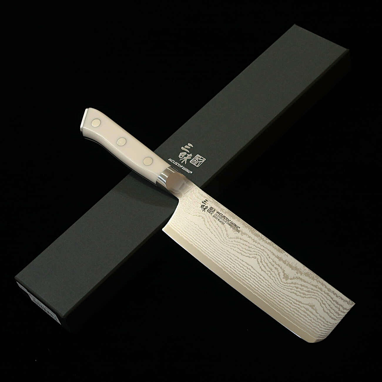 [New Standard] ZANMAI MCUSTA ZANMAI Classic 3 Damascus Nakiri Corian (165mm)