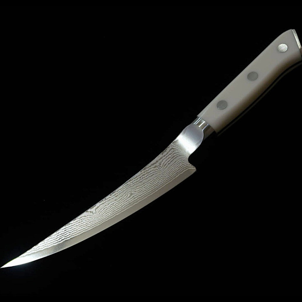 [New Standard] ZANMAI MCUSTA Boning Knife, Classic 3 Damascus Corian (165mm)