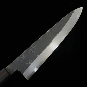 MIURA Itadaki Gyuto acier blanc n°2, finition kuro-uchi, manche bubinga (240 mm)