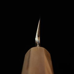 Suisin SUISIN por Miwa Ikeda, Aço Shirogami #2, Yanagiba tipo espada, forja integral, cabo octogonal em ébano, bainha de magnólia (300mm)