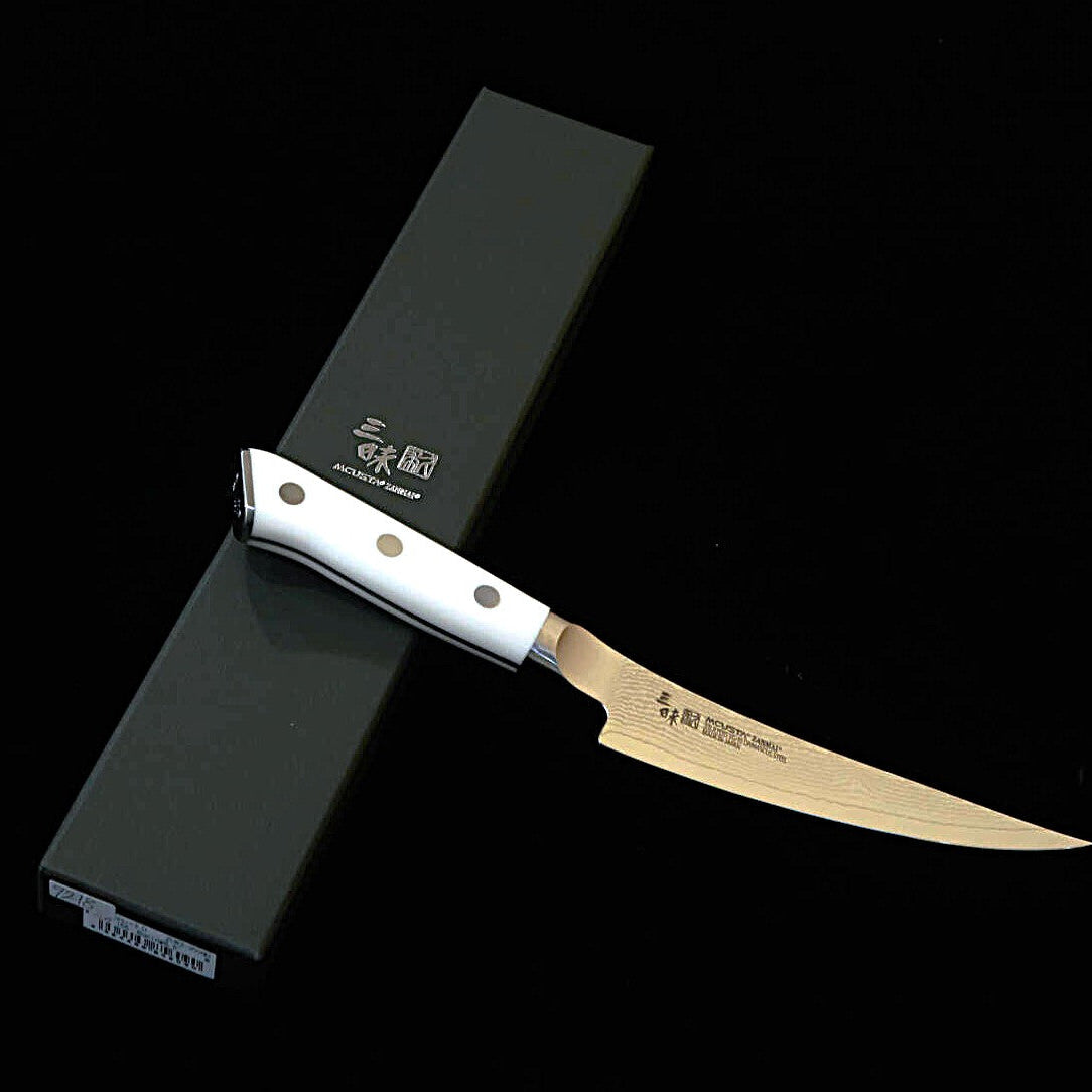 [New Standard] ZANMAI MCUSTA Boning Knife, Classic 3 Damascus Corian (165mm)
