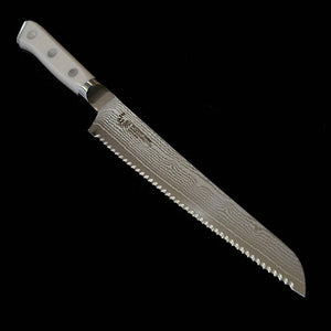 【Nuevo estándar】MCUSTA ZANMAI Zanmai Classic 3 Damascus cuchillo para pan Corian (230 mm)