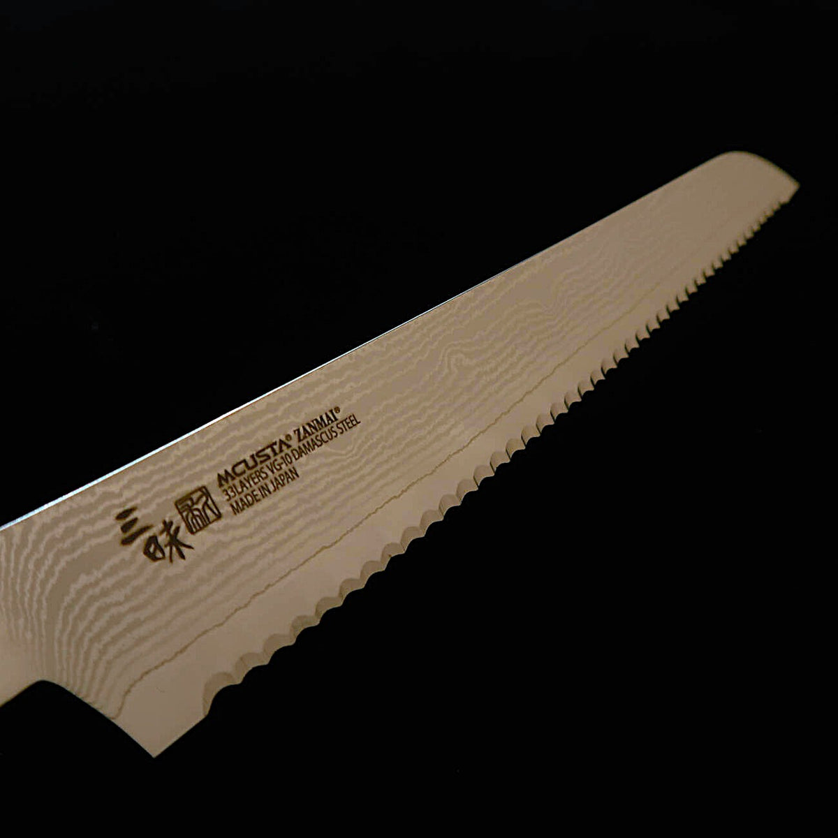[New Standard] ZANMAI Classic 3 Damascus Bread Knife, Corian (230mm)