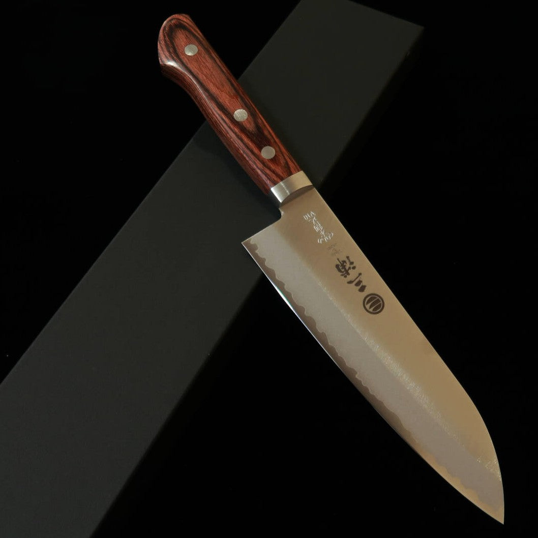 MIURA Santoku, VG10, Polished Finish with Mahogany Handle (165mm)