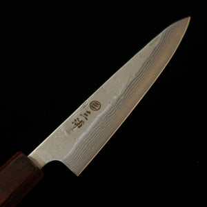 Miura MIURA Petty aço sueco Nashiji Damasco, cabo octogonal em olmo-japonês (keyaki) (135 mm)