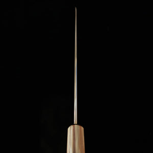 Suisin SUISIN por Miwa Ikeda, Aço Shirogami #3, Takobiki ponta arredondada, forja integral, cabo octogonal em ébano, bainha de magnólia (300mm)
