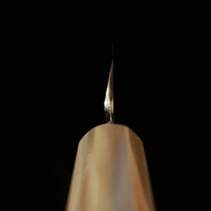 Suisin SUISIN por Miwa Ikeda, Aço Shirogami #3, Takobiki ponta arredondada, forja integral, cabo octogonal em ébano, bainha de magnólia (300mm)