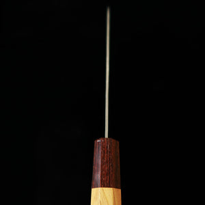 Miura MIURA Petty aço sueco Nashiji Damasco, cabo octogonal em olmo-japonês (keyaki) (135 mm)