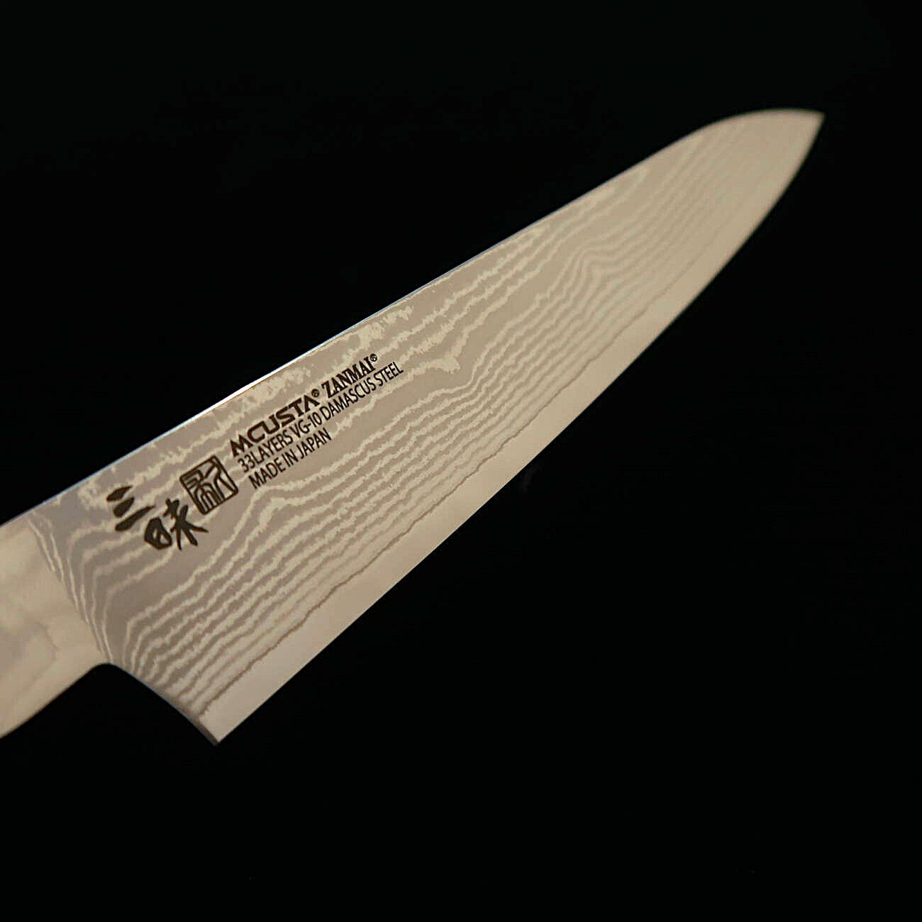 【新定番】三昧MCUSTA ZANMAI クラシック3ダマスカス　ペティ アイアンウッド　(110/150mm)