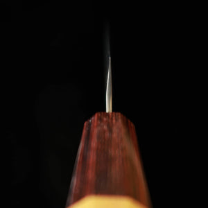 Miura MIURA Petty aço sueco Nashiji Damasco, cabo octogonal em olmo-japonês (keyaki) (135 mm)