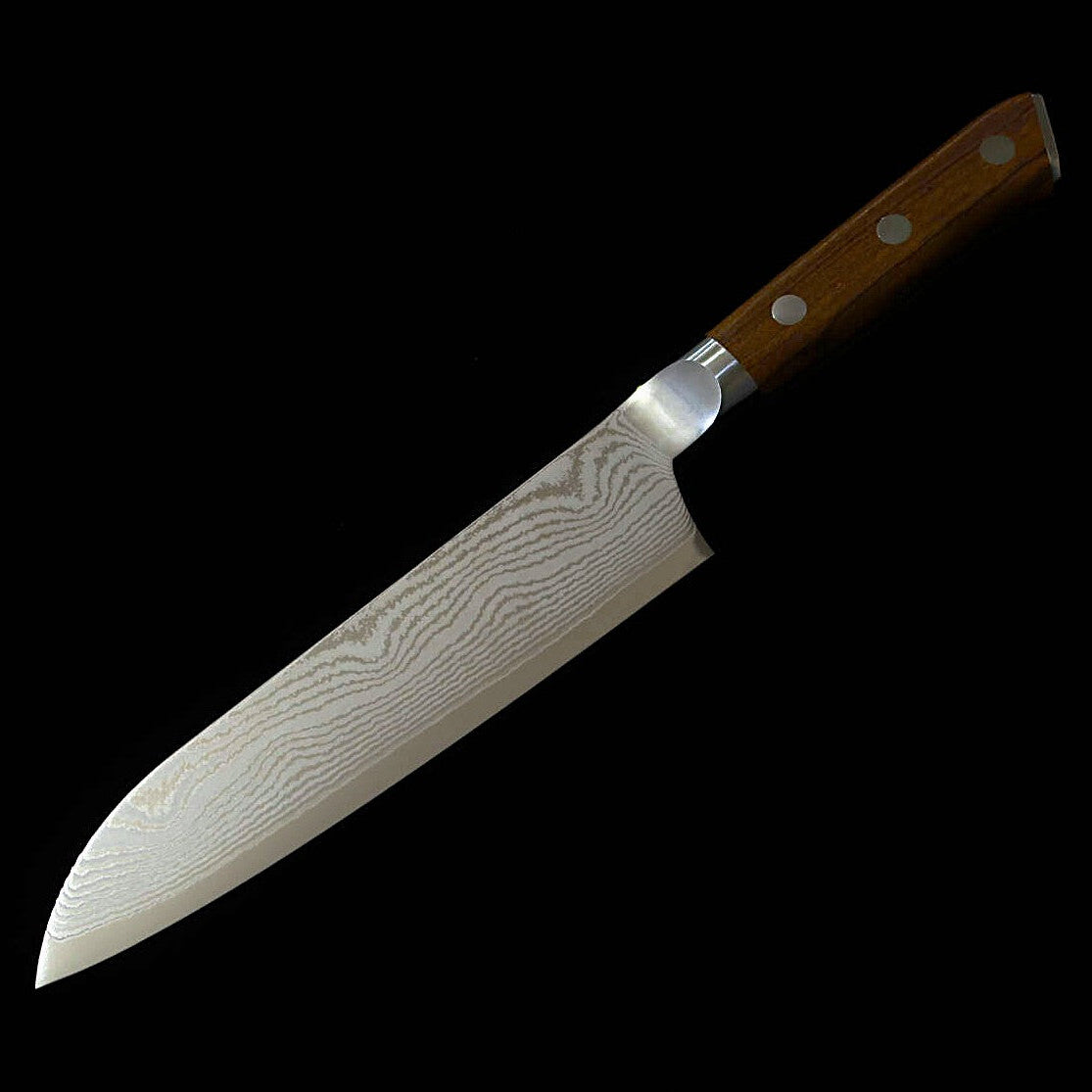 [Novo padrão] Zanmai MCUSTA ZANMAI Classic 3 Damasco Santoku Ironwood (180 mm)
